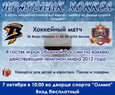 Праздник хоккея в Обнинске